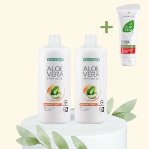 Aloe Vera Гел за пиене Праскова двоен комплект 2000 ml – LR Health & Beauty